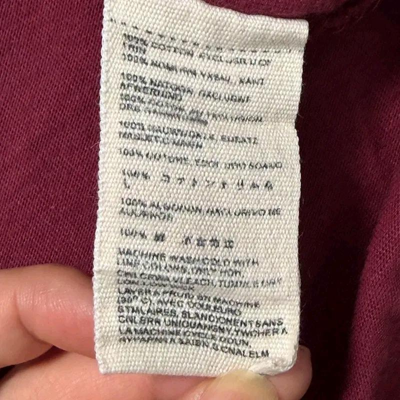 HOLLISTER 로고 반팔 티셔츠 버건디 XL 8