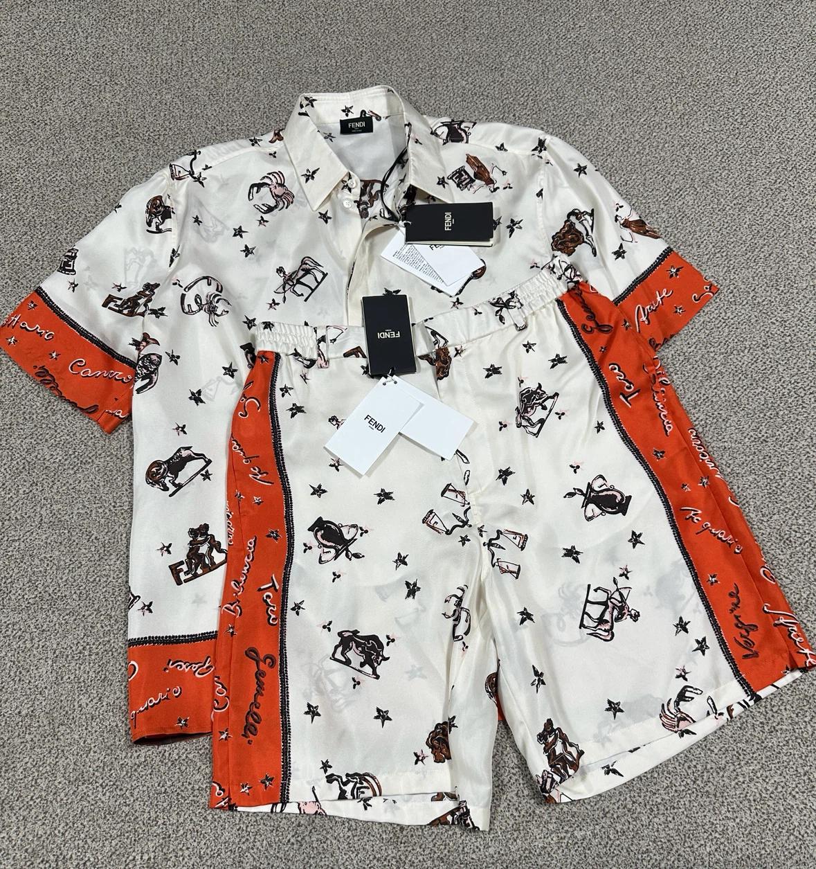 Fendi 택달린새상품 남성 펜디 실크 셋업 105 2