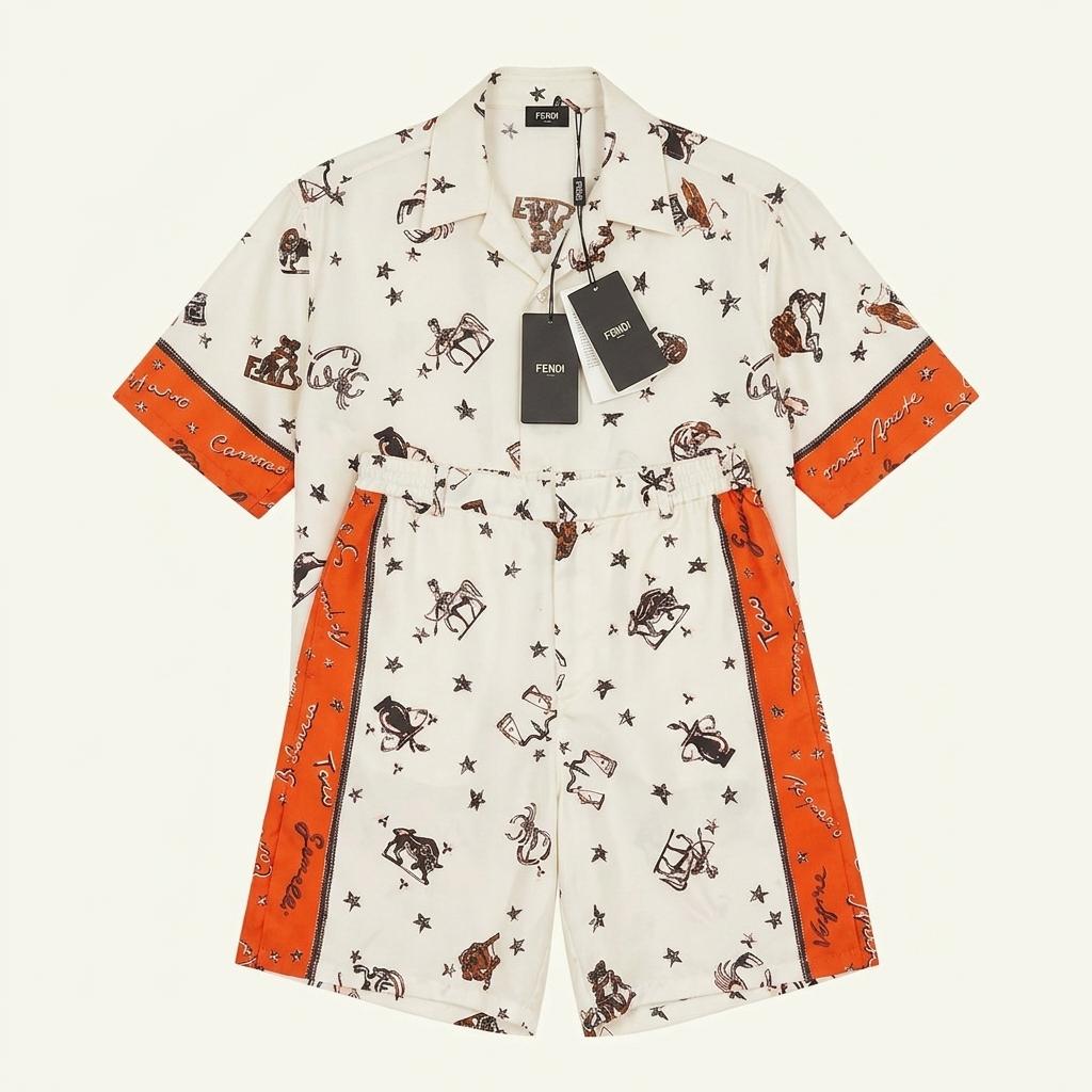 Fendi 택달린새상품 남성 펜디 실크 셋업 105 1