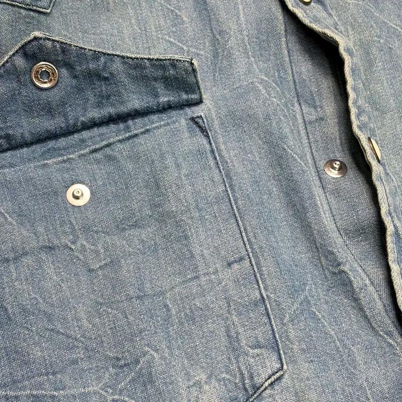 LEVI'S 웨스턴 데님 반팔셔츠 M 7