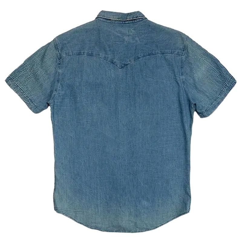 LEVI'S 웨스턴 데님 반팔셔츠 M 9