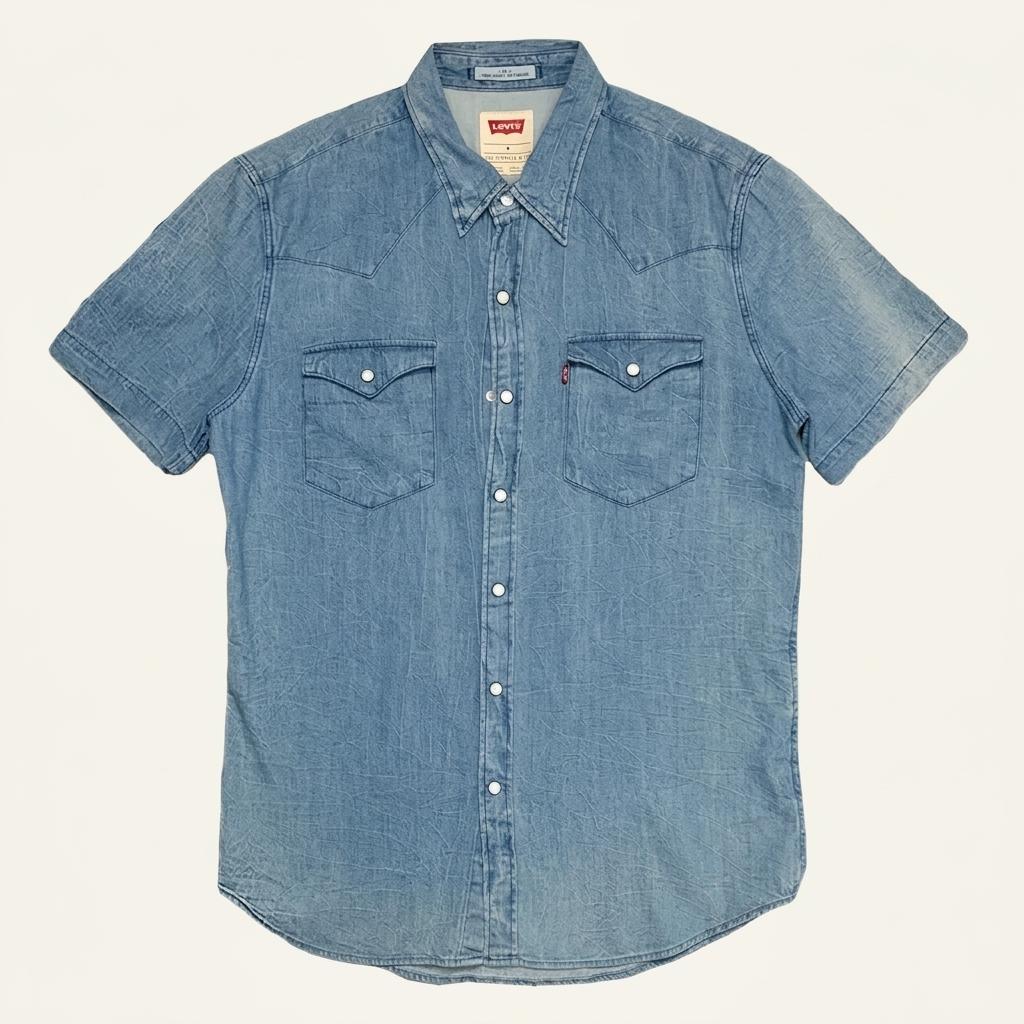 LEVI'S 웨스턴 데님 반팔셔츠 M 1