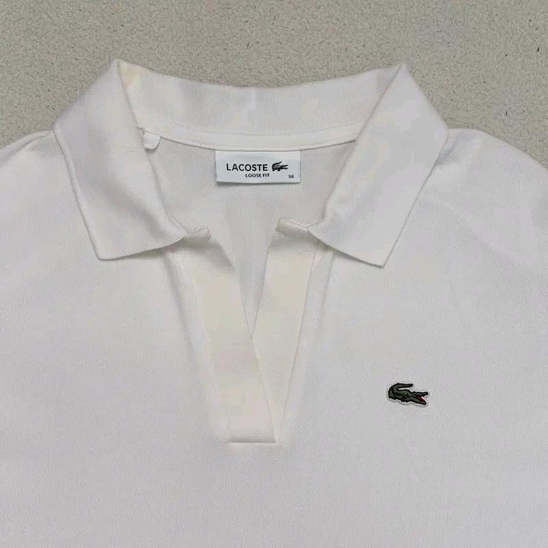 LACOSTE 릴렉스핏 헤리티지 폴로셔츠 화이트 36 3