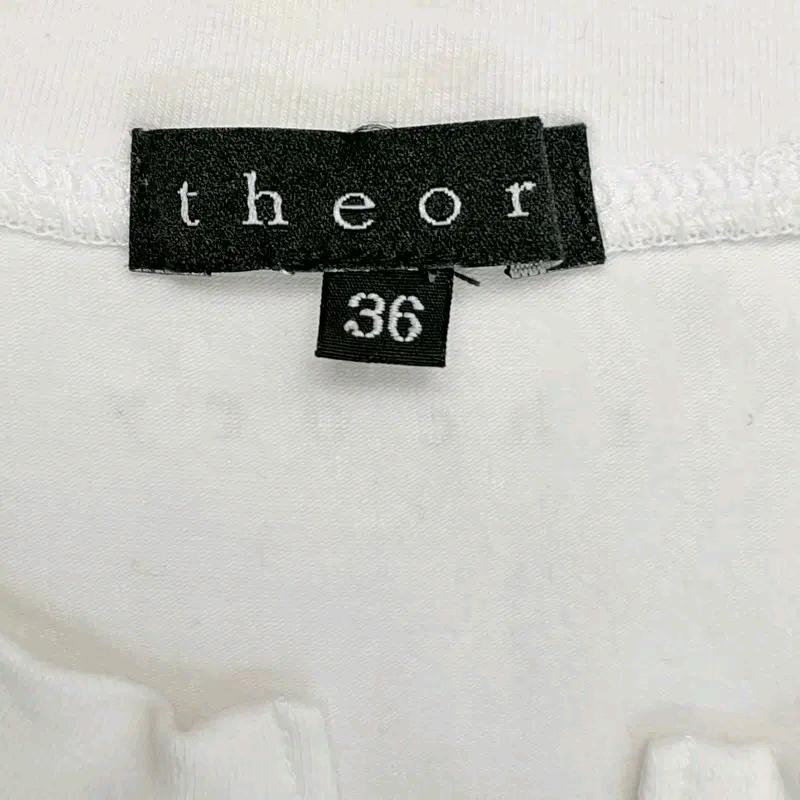 THEORY 헨리넥 반팔 티셔츠 화이트 36 4