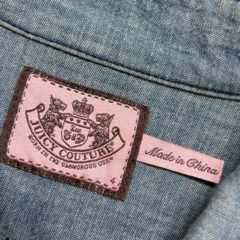 JUICY COUTURE 블루 버튼 다운 셔츠 4