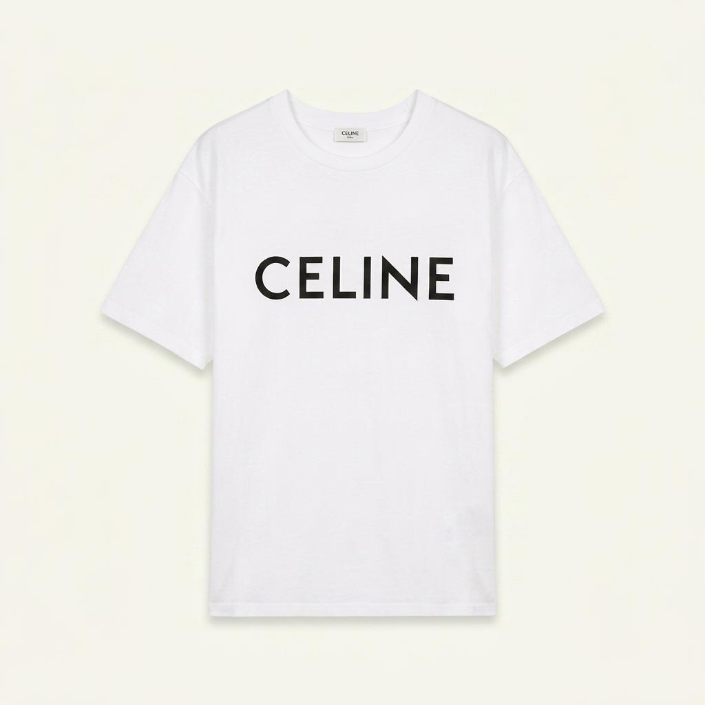 [CELINE] 셀린느 로고 반팔 티셔츠 화이트 1