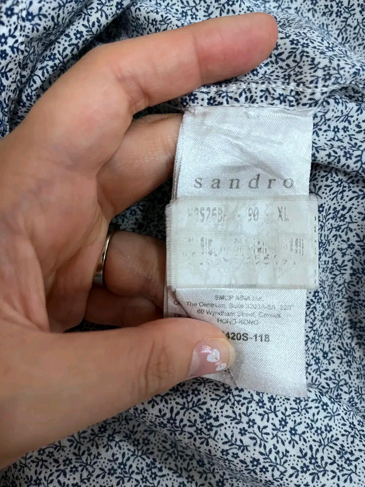 산드로 남성 잔꽃무늬셔츠 XL사이즈 8