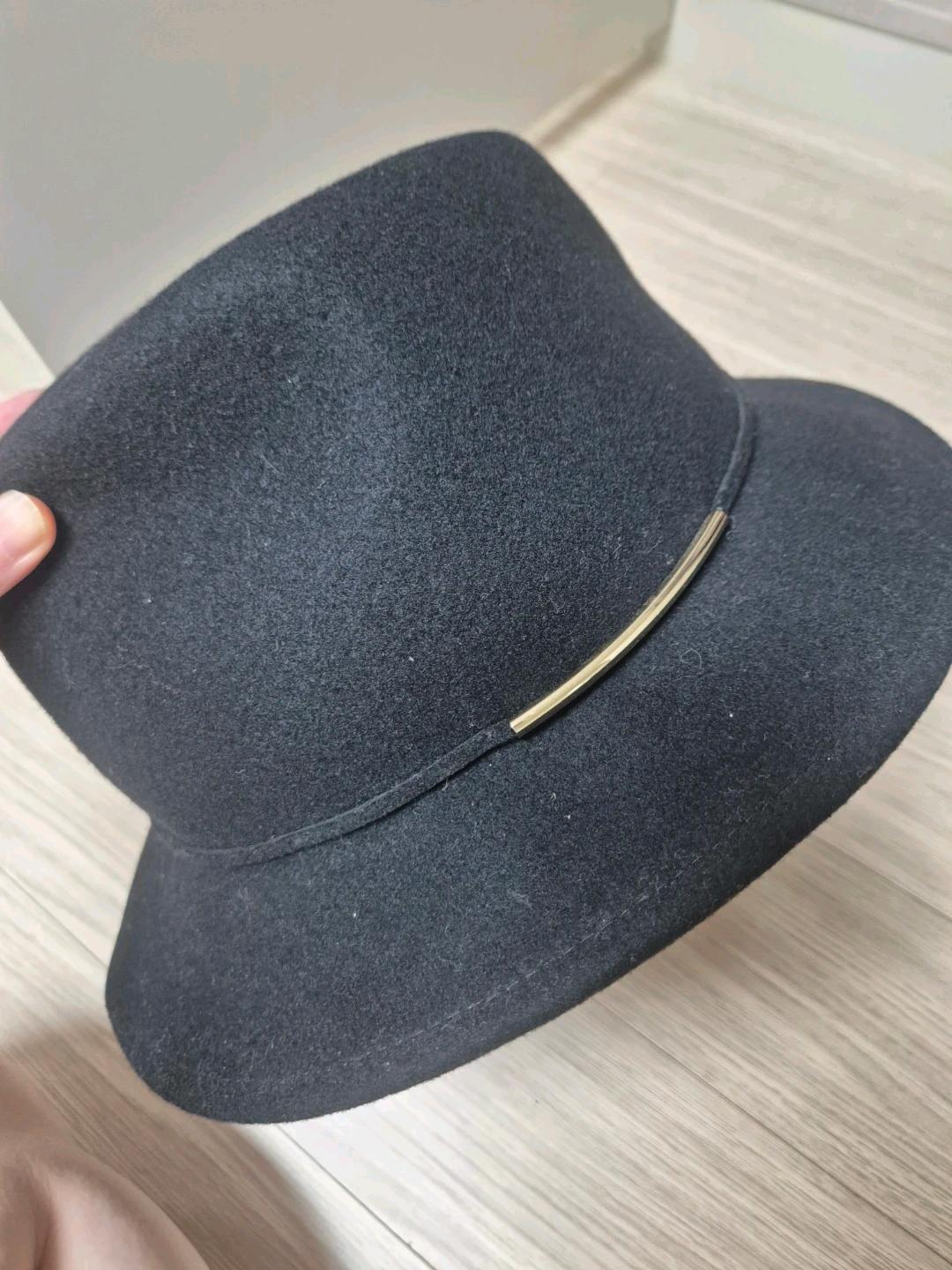 Massimo Dutti 블랙 울 페도라 2