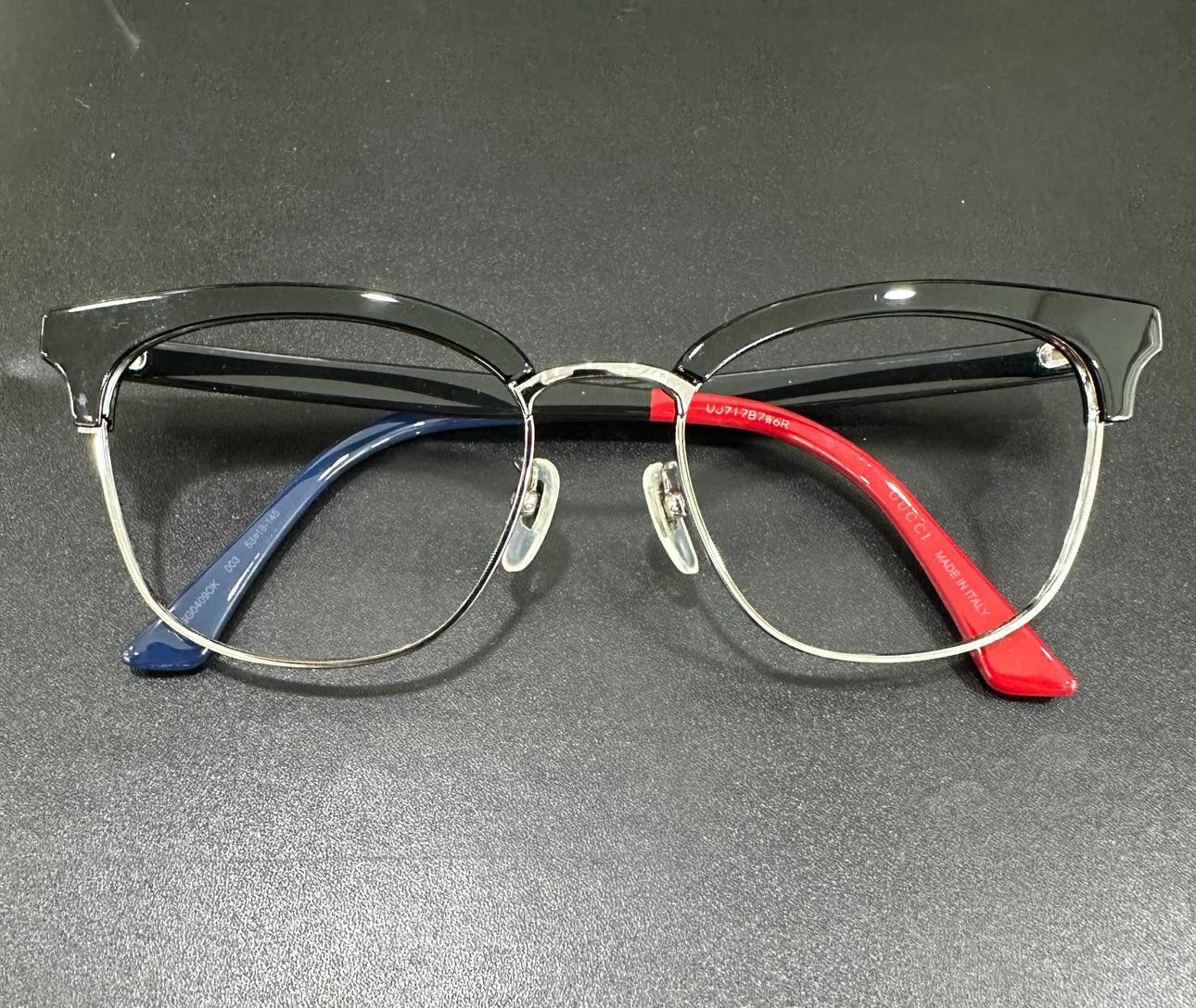 (풀구성/정품) GUCCI 블랙 하금테 안경테 GG0409OK 2