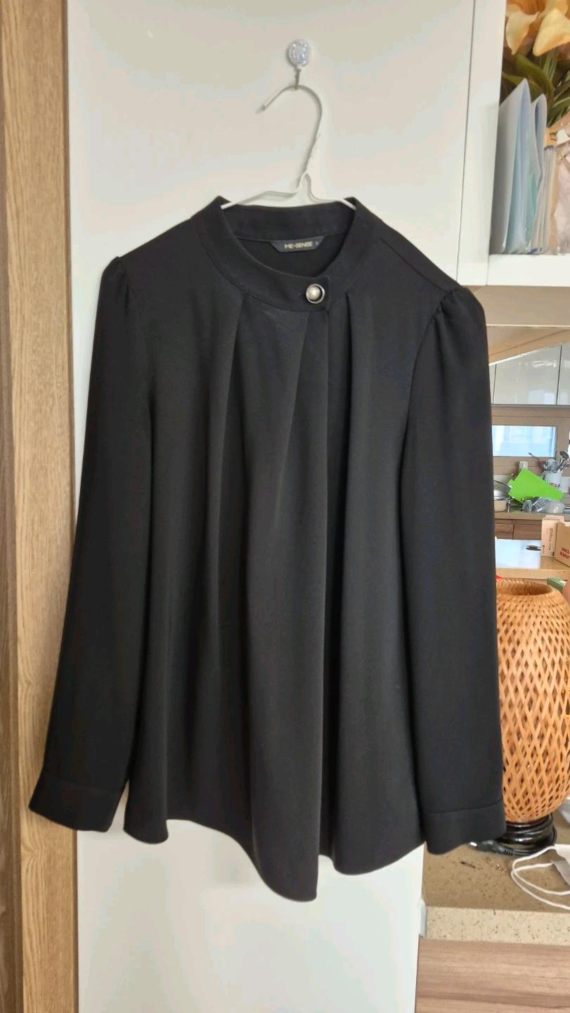 메세지 블랙 핀턱 블라우스 85-92-160 5