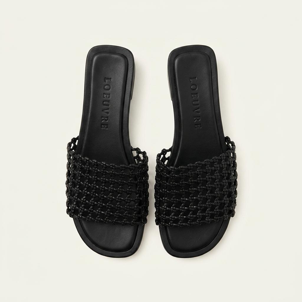 루에브르 Plage Slide 메쉬 슬라이드 샌들 블랙 1