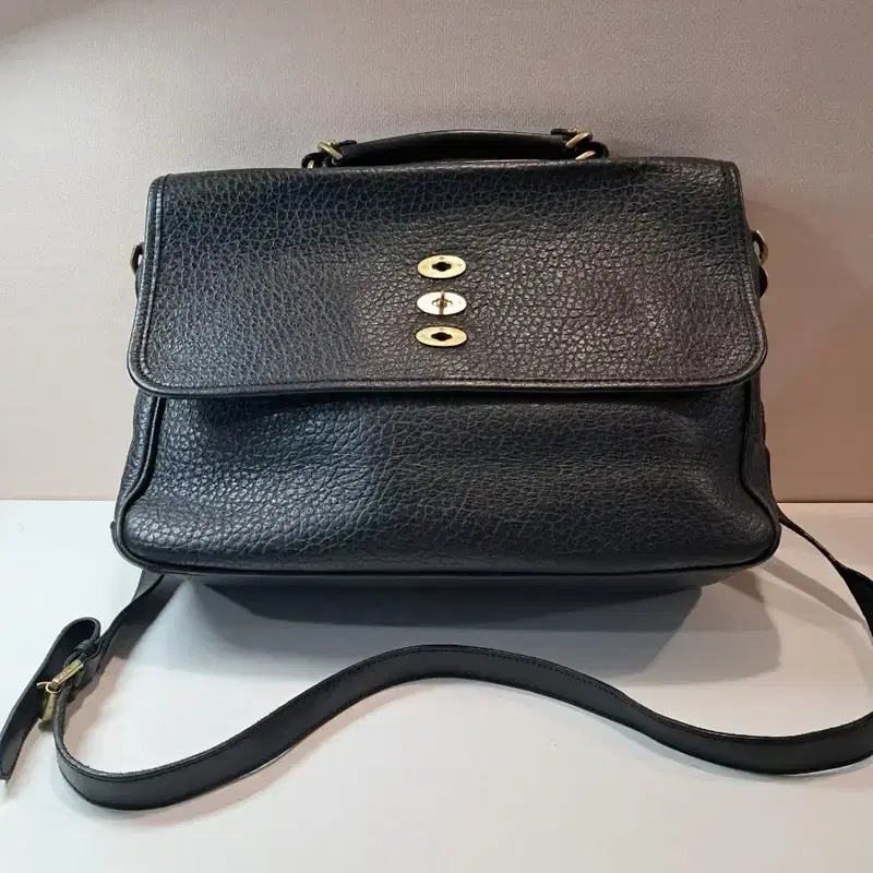 MULBERRY 블랙 가죽 토트백 숄더백 2