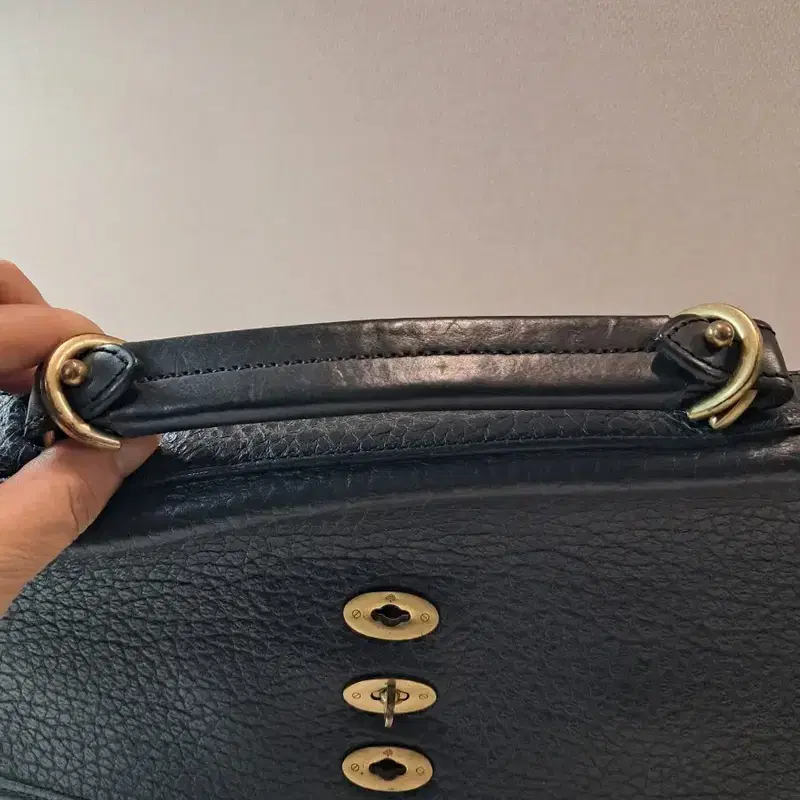 MULBERRY 블랙 가죽 토트백 숄더백 5