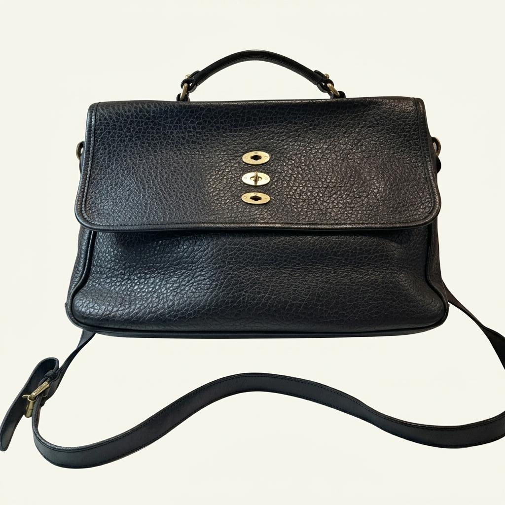 MULBERRY 블랙 가죽 토트백 숄더백 1