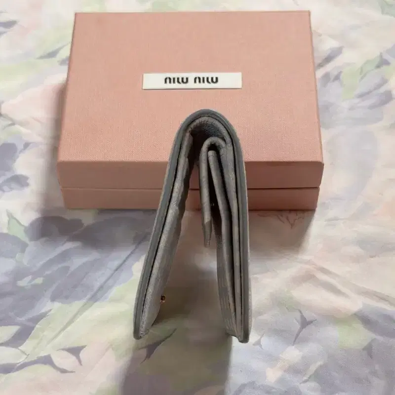미우미우 깅엄체크 반지갑 풀박 단종 miu miu 5