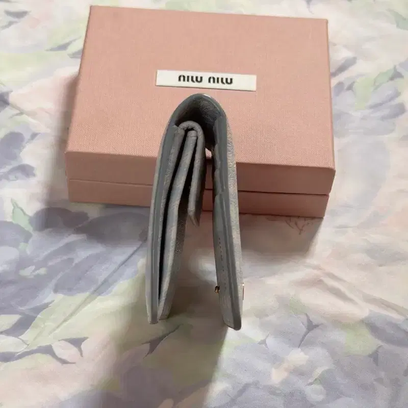 미우미우 깅엄체크 반지갑 풀박 단종 miu miu 4
