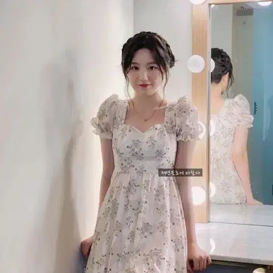(M) 신스덴 로즈 펀칭 미니원피스 여름플로럴원피스 3