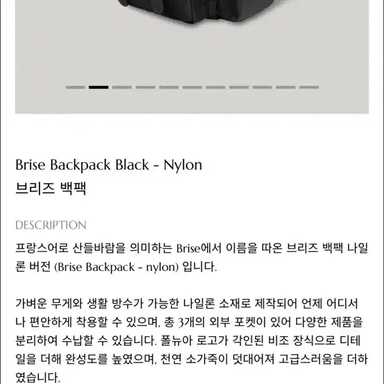 [더스트백 포함 새상품] 폴뉴아 브리즈 백팩 가방 숄더백 블랙 토트백 3