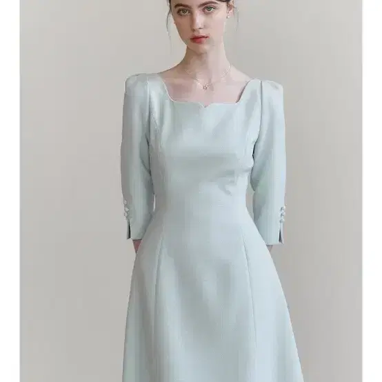 플로움 cocktail heart neck dress 블루 S 2