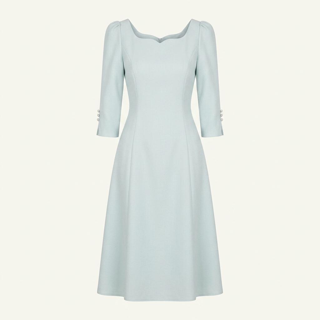 플로움 cocktail heart neck dress 블루 S 1