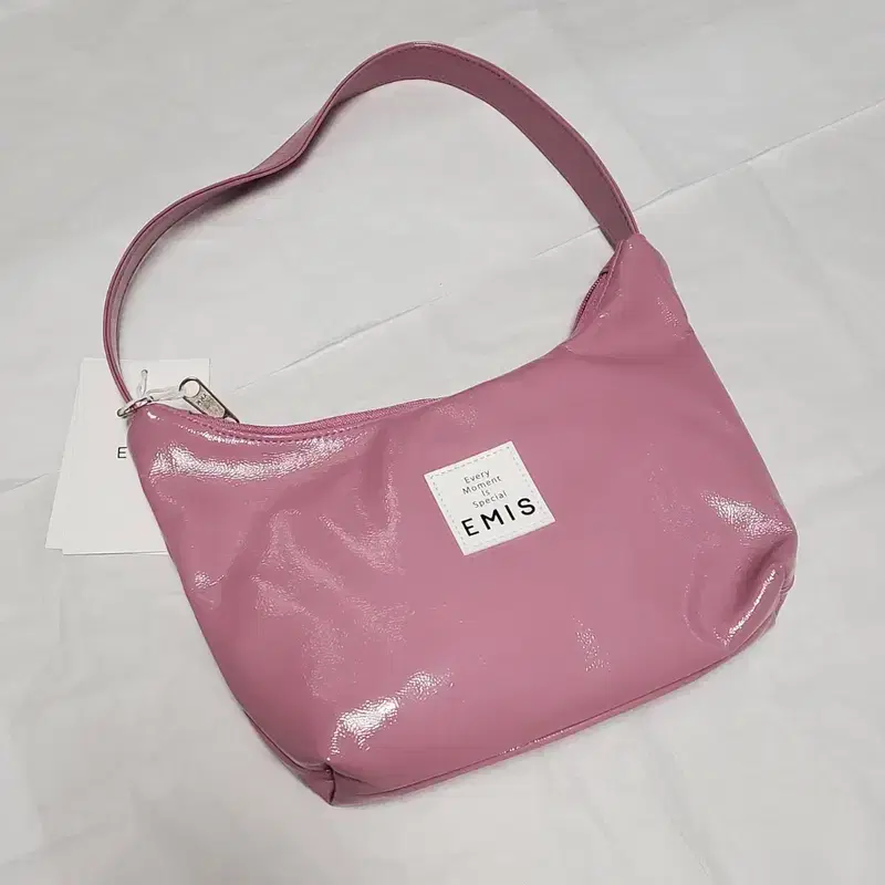 [새상품] 이미스 에나멜 호보백 핑크 6