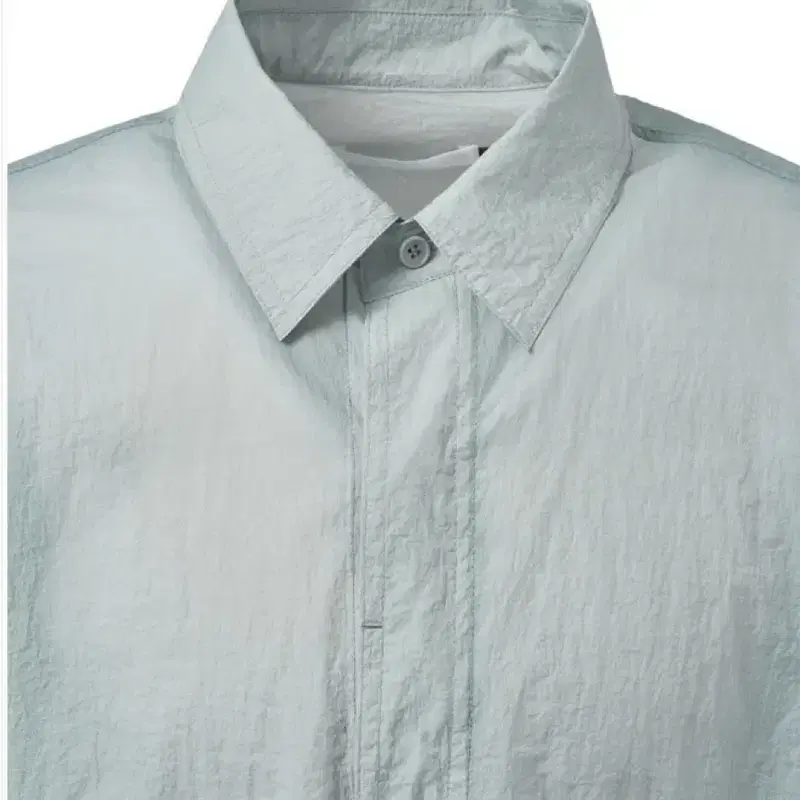 아모멘토 amomento SHEER Oversized Shirts Blue 2