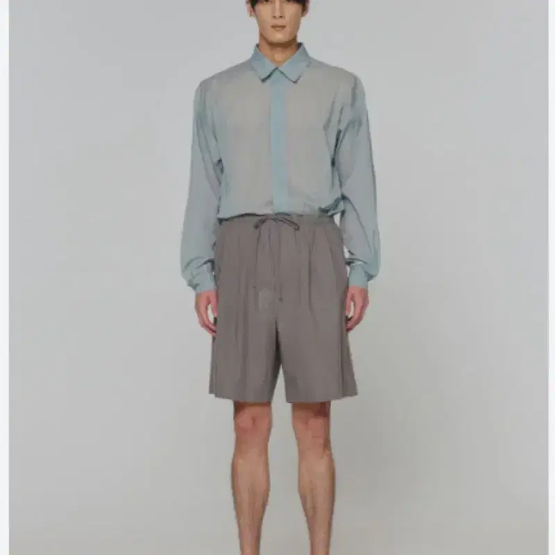 아모멘토 amomento SHEER Oversized Shirts Blue 4