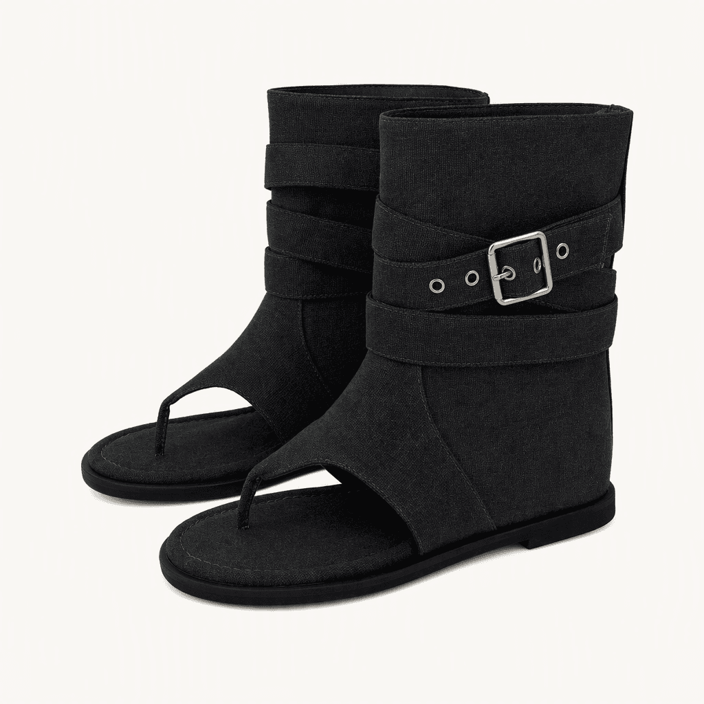 @9539 블랙 235-린넨 버클 쪼리부츠-퀄리티굿 착화감굿-새상품