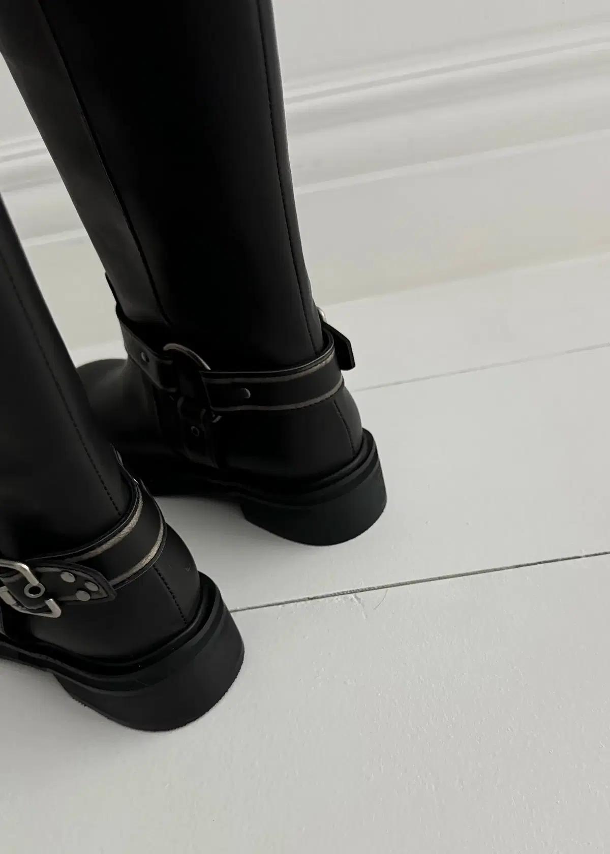 @9486 블랙 230-빈티지 버클부츠 4.5cm 하프부츠-새상품 12