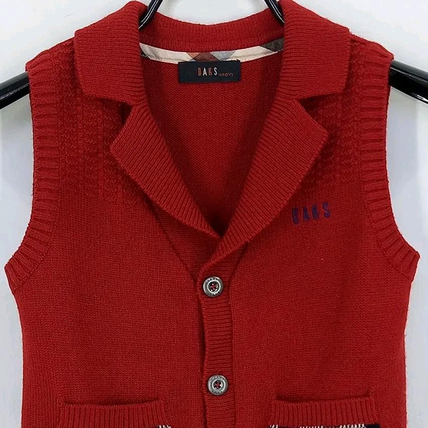 닥스 아동 춘추 니트조끼 레드110(5Y) (HU43674) 4