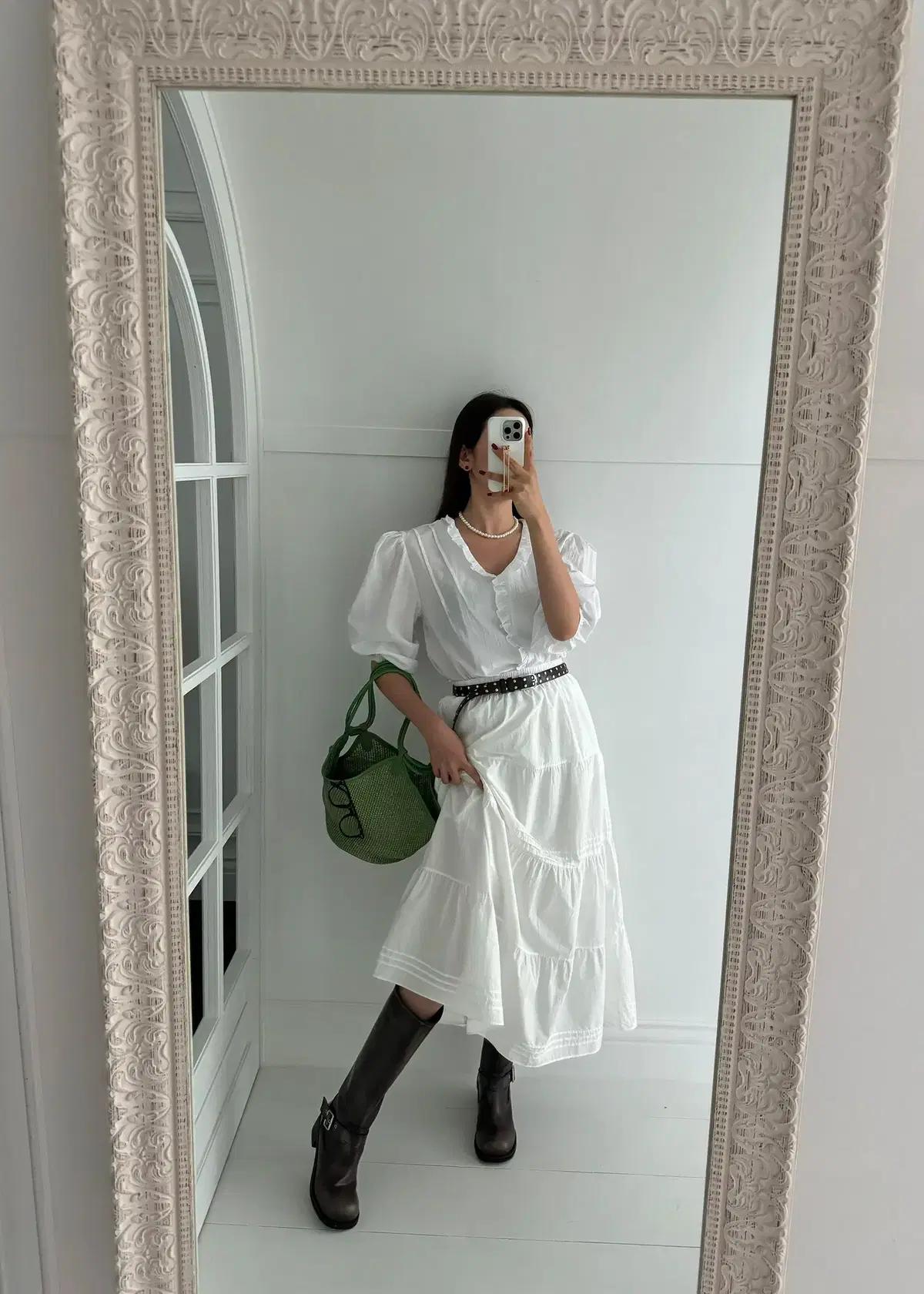 @374 브라운 245-바이커부츠 5cm 빈티지 롱부츠-새상품 5