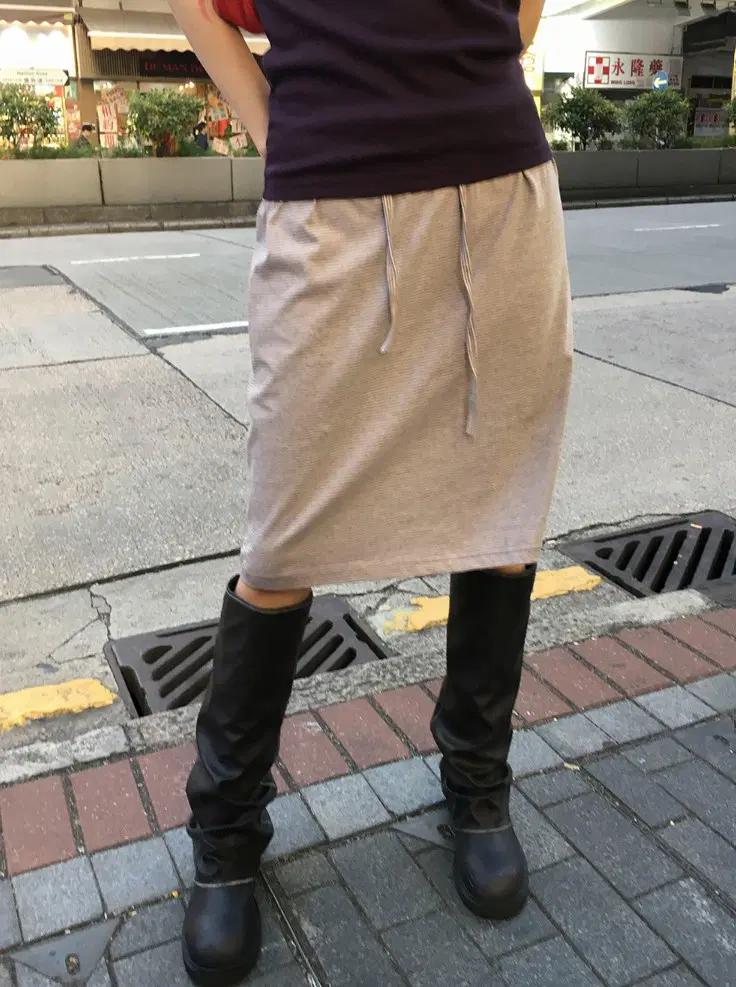 @372 블랙 230-바이커부츠 4cm 빈티지 롱부츠-새상품 8