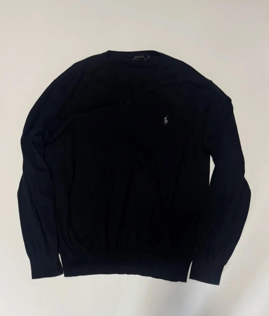 폴로 랄프로렌 오버핏 피마 코튼 브이넥 니트 블랙 L ~ XL 2