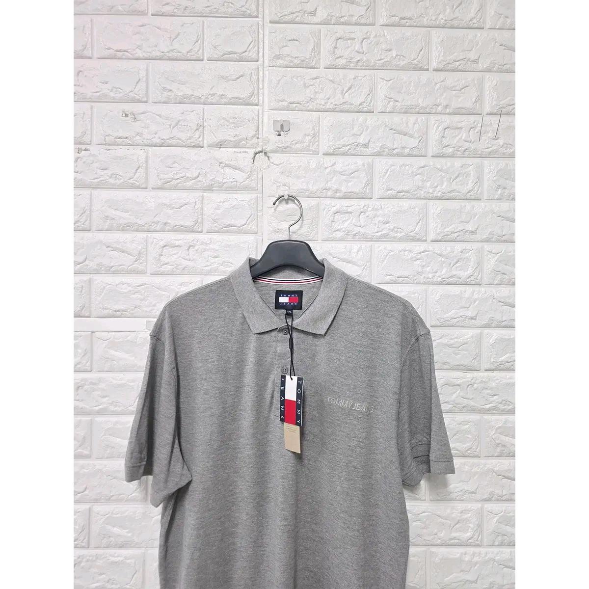 2XL 타미힐피거 그레이 반팔 카라티 (새상품) E672 6
