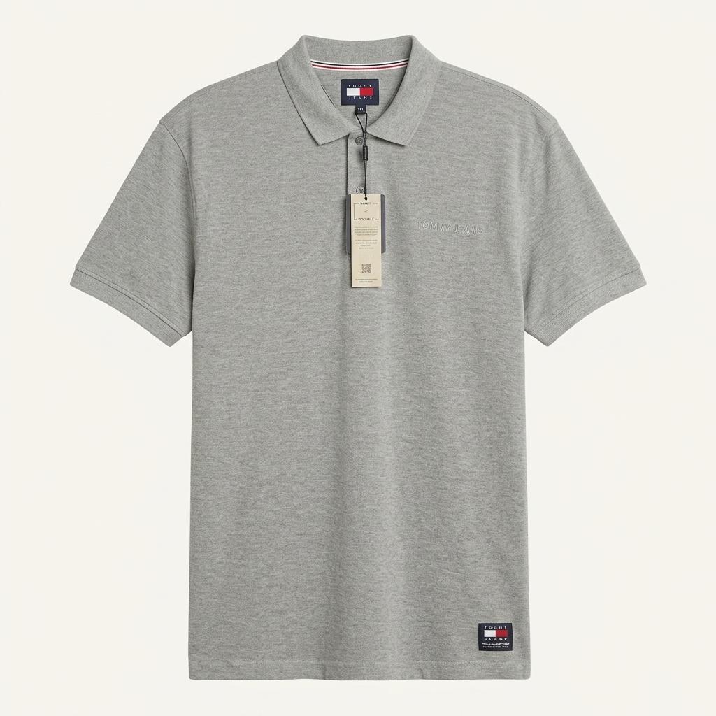 2XL 타미힐피거 그레이 반팔 카라티 (새상품) E672