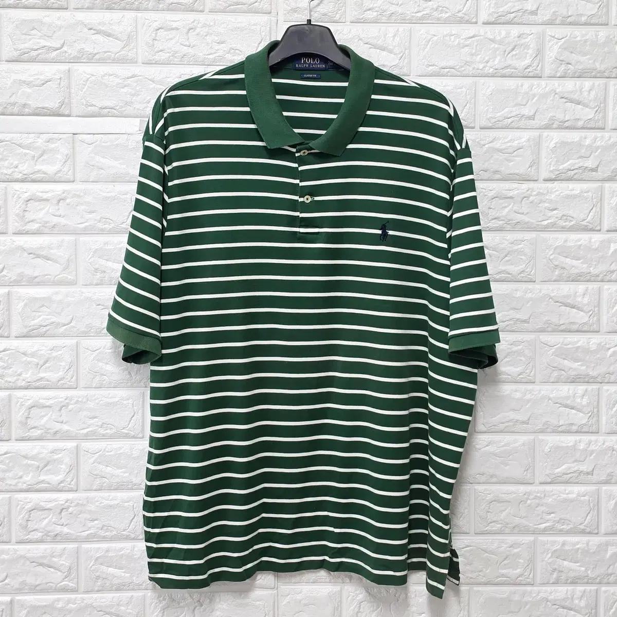 2XL 폴로랄프로렌 스트라이프 반팔 카라티 E693 2