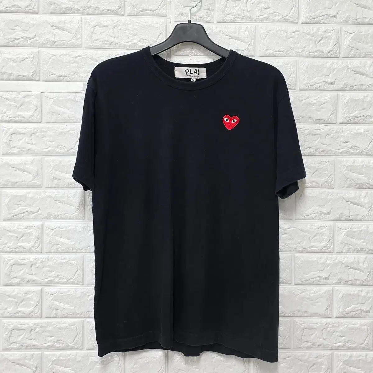 XL 꼼데가르송 블랙 반팔 티 E698 2