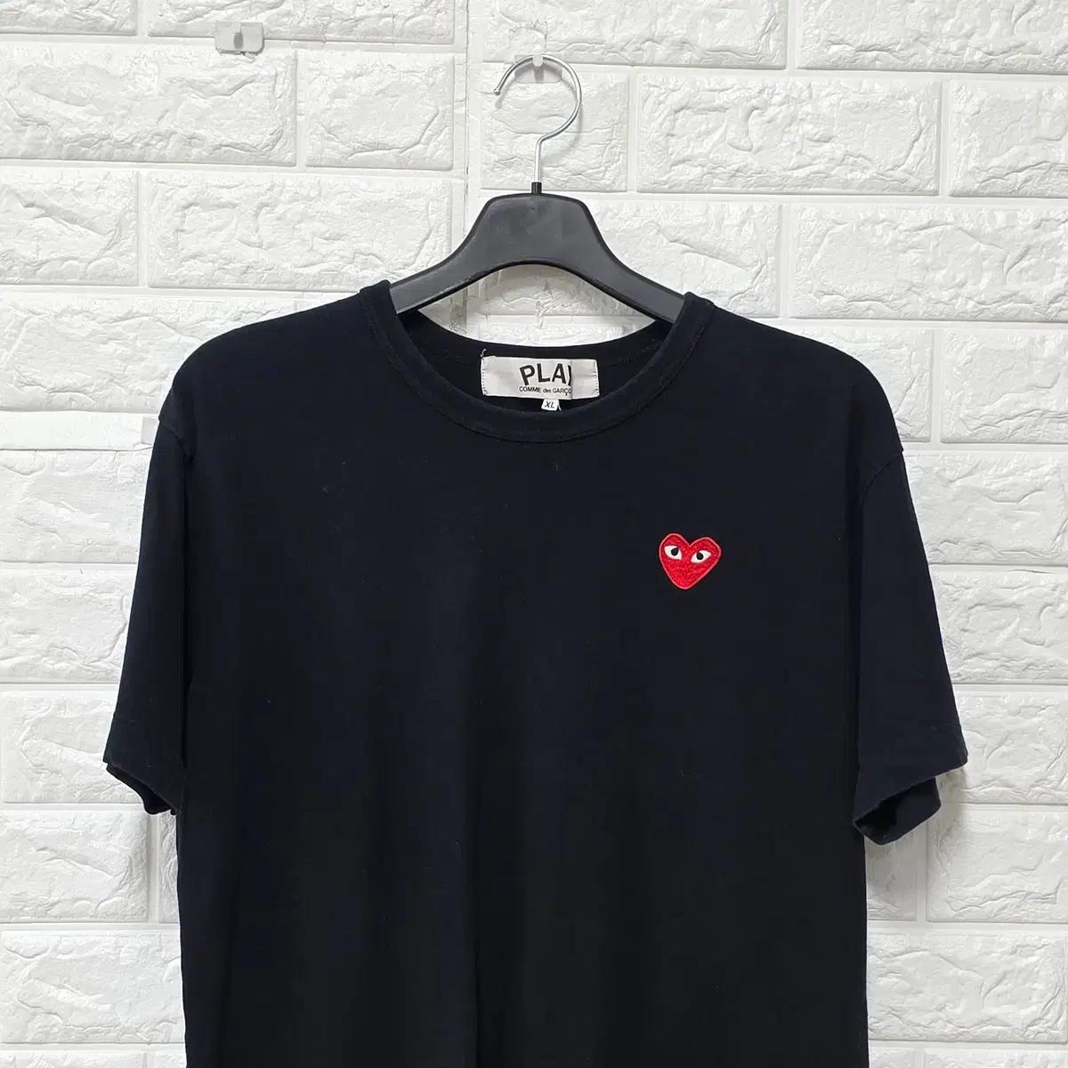 XL 꼼데가르송 블랙 반팔 티 E698 6