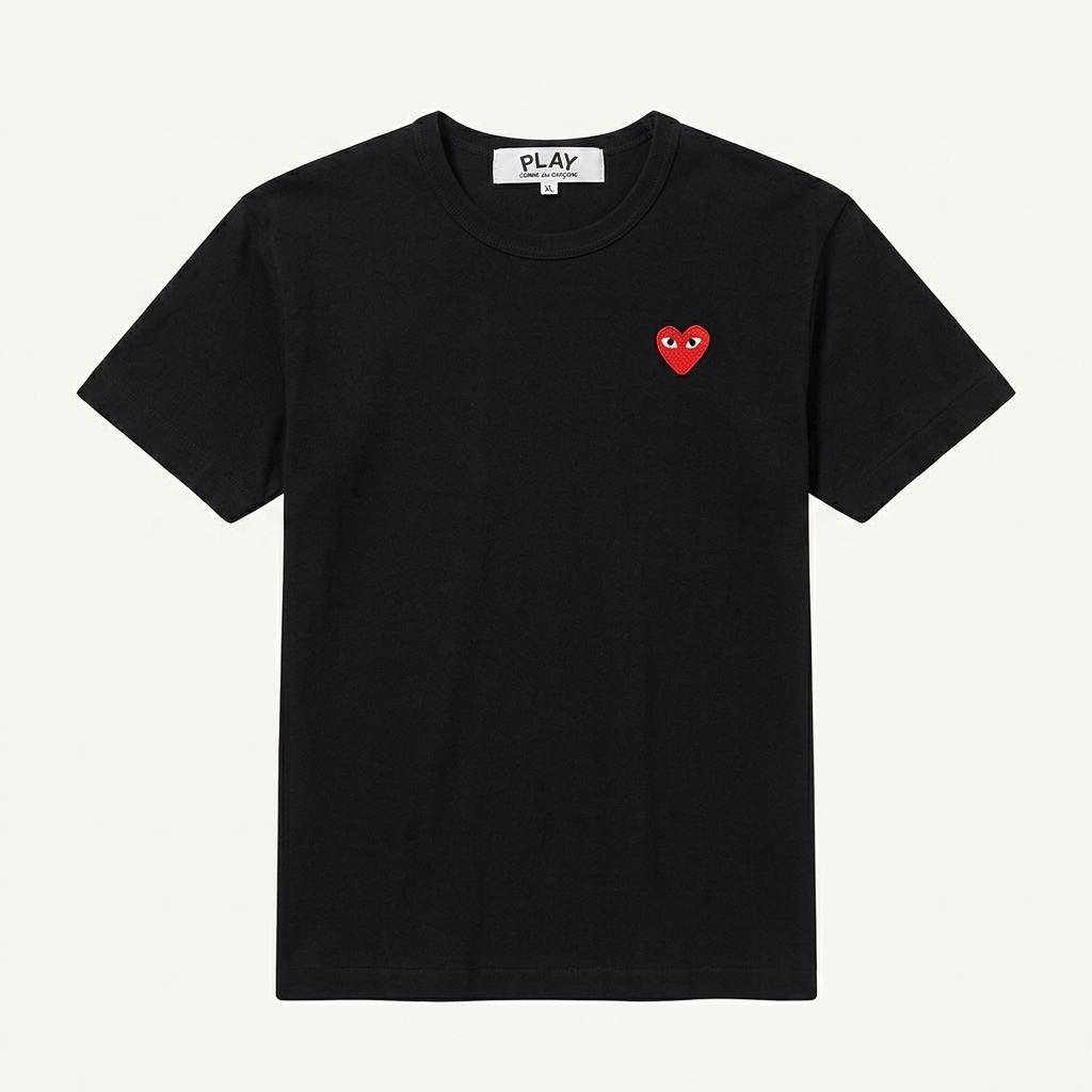 XL 꼼데가르송 블랙 반팔 티 E698 1