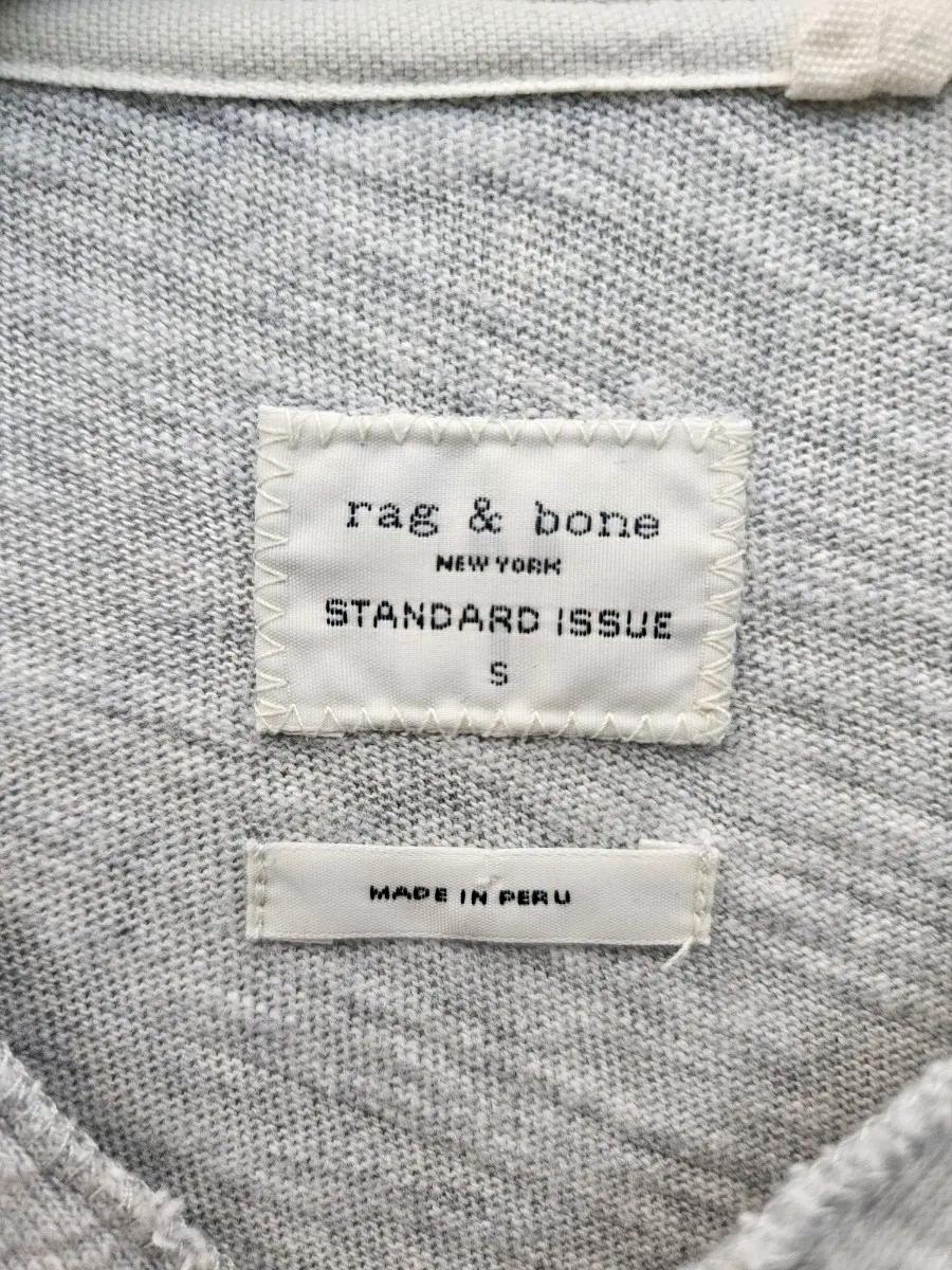 RAG&BONE 그레이 헨리넥 롱슬리브 티셔츠 .482 4