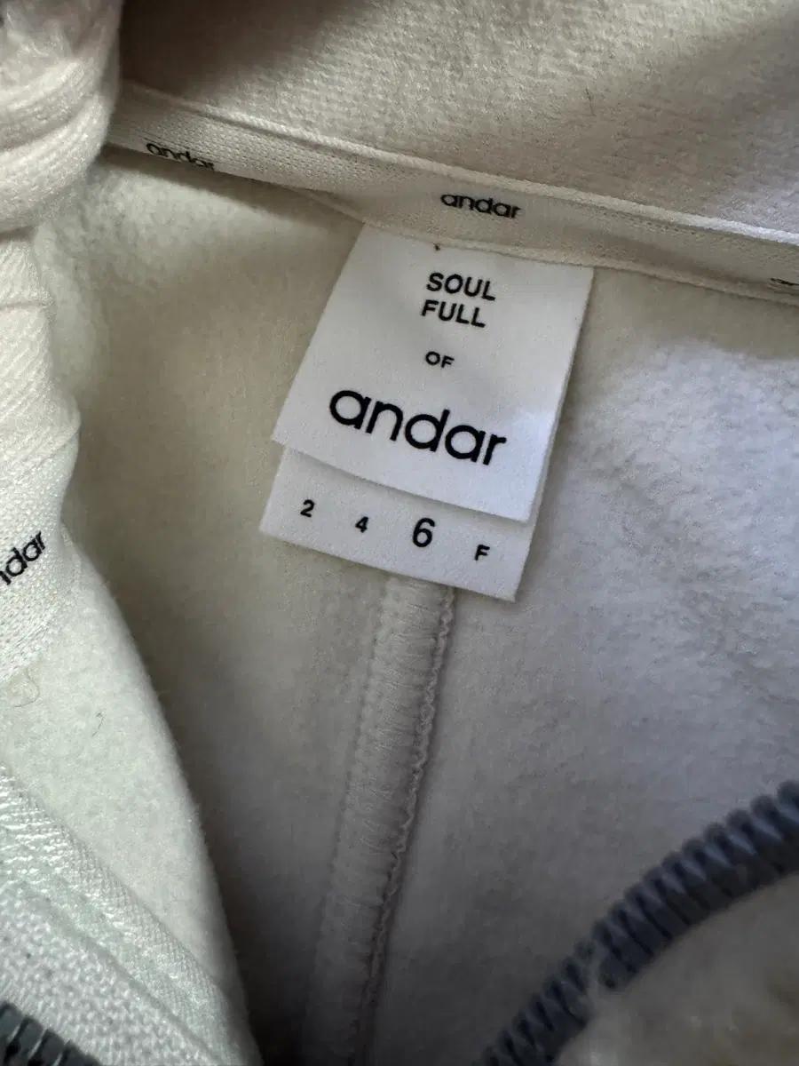 여성 안다르 Andar 트레이닝 후드 롱 후리스 자켓 6 4