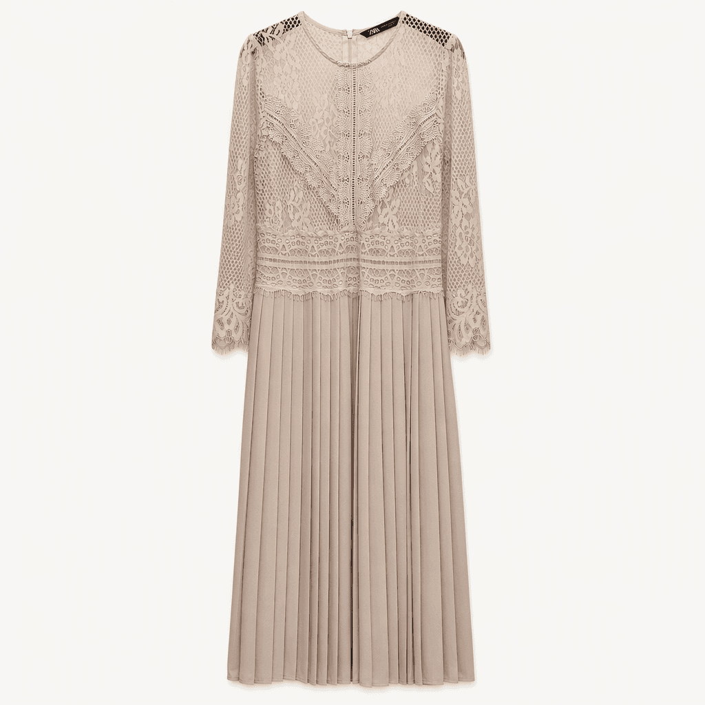 ZARA 레이스 플리츠 원피스