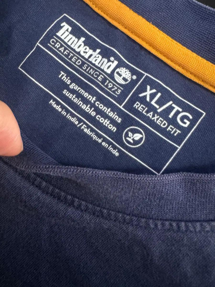 팀버랜드 빈티지 프린팅 오버핏 반팔 티셔츠 XL 네이비 4