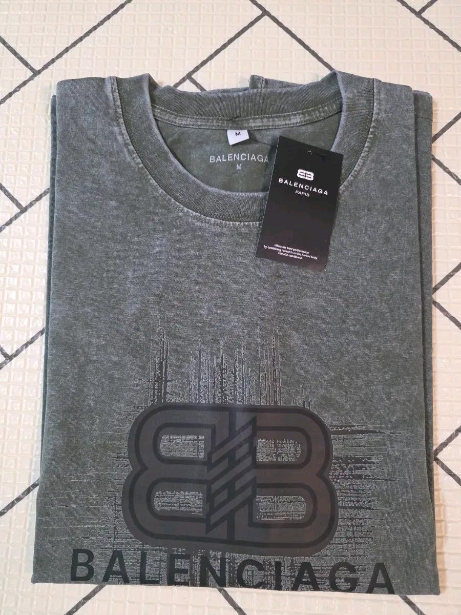 발렌시아가 BB 로고 반팔 티셔츠 차콜그레이 M 3