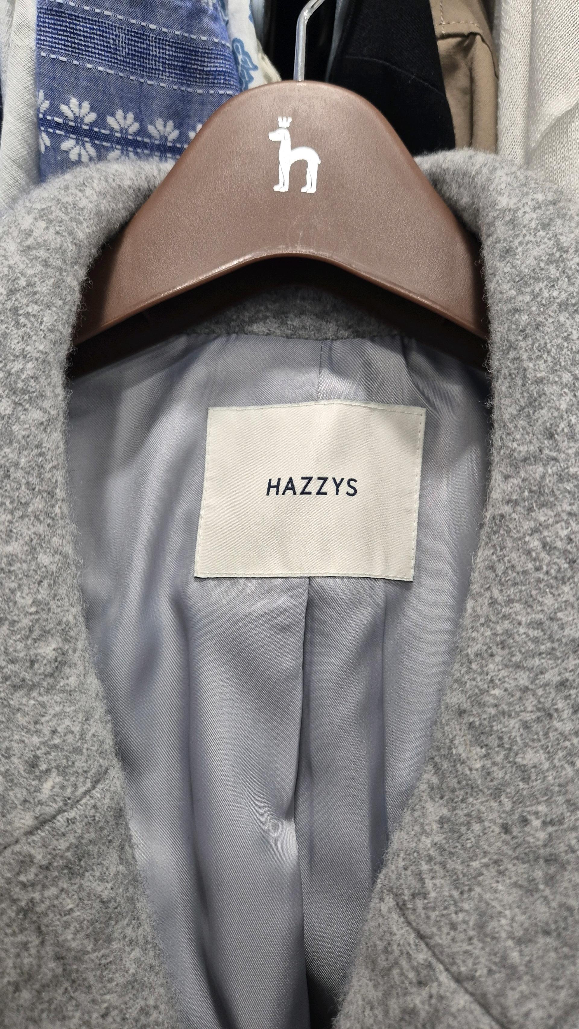 Hazzys 그레이 캐시미어 혼방 더블 코트 95-165 6