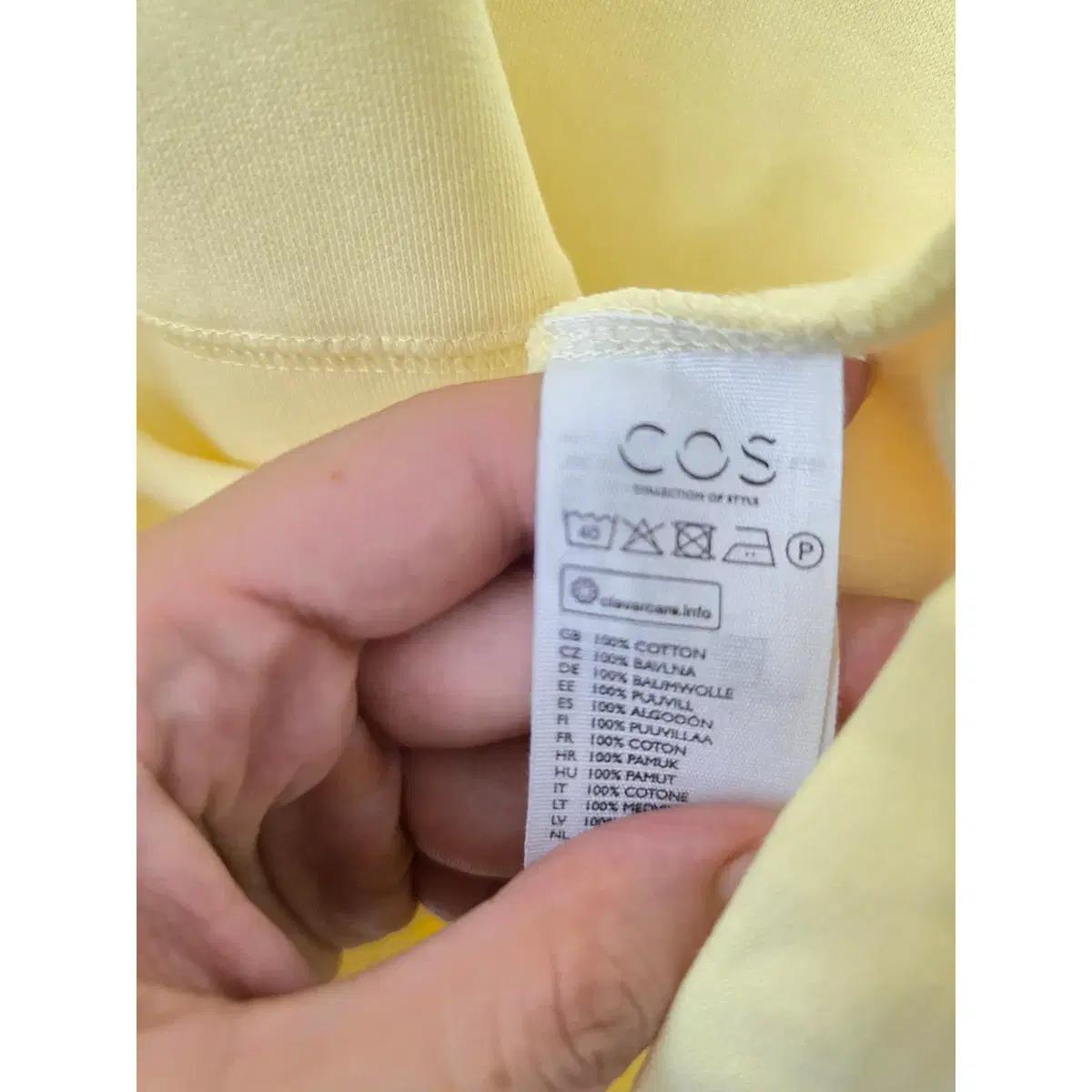 M-L 코스 COS 노랑 반팔 티 E545 4