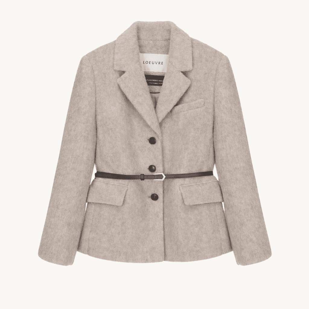 루에브르 울자켓 wool blended single breasted jacket
