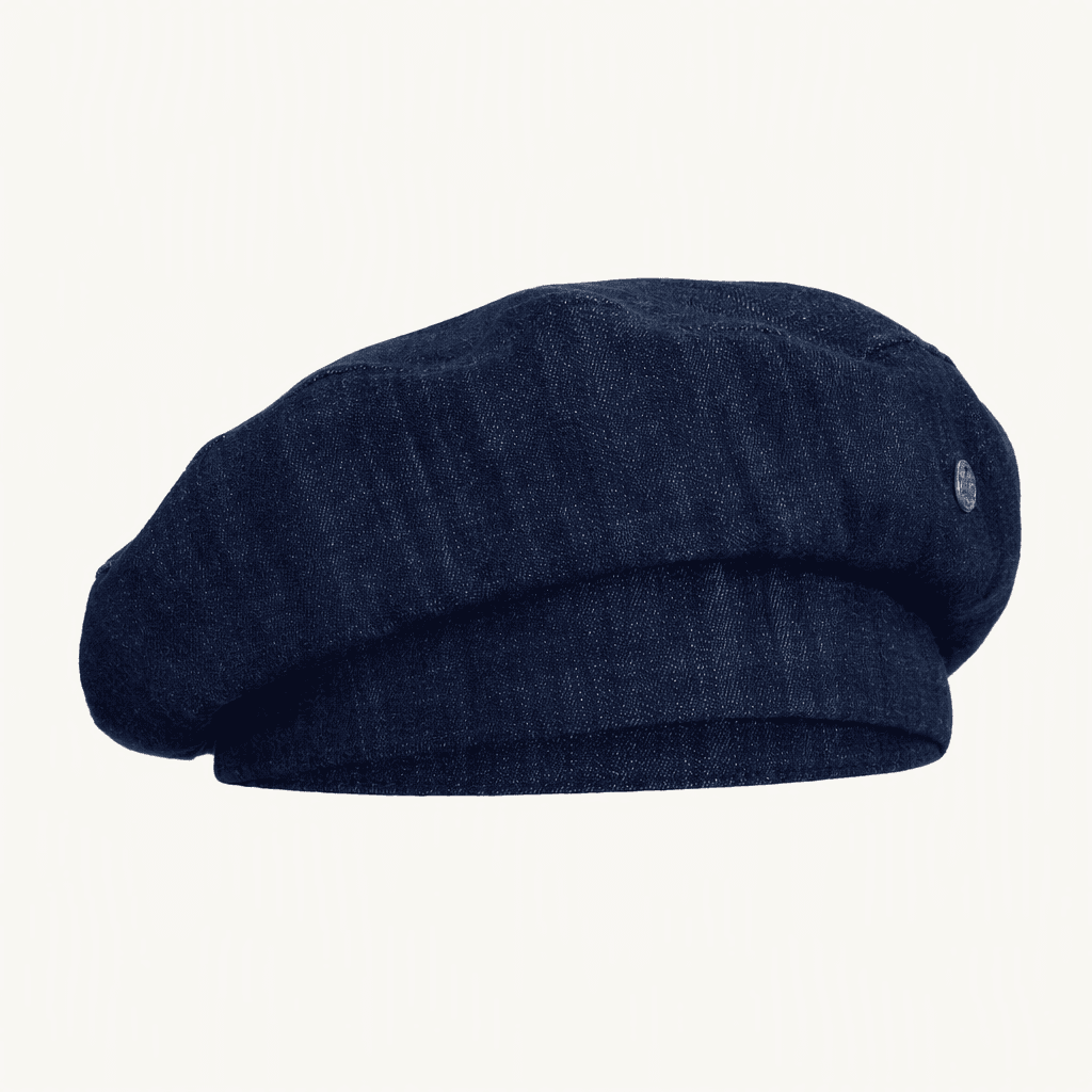 포에지담 denim beret in raw indigo 새상품