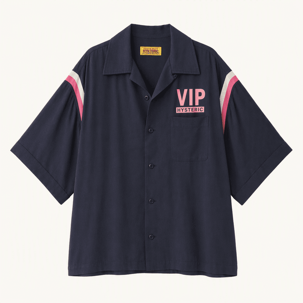 히스테릭 글래머 VIP 레이온 반팔 셔츠
