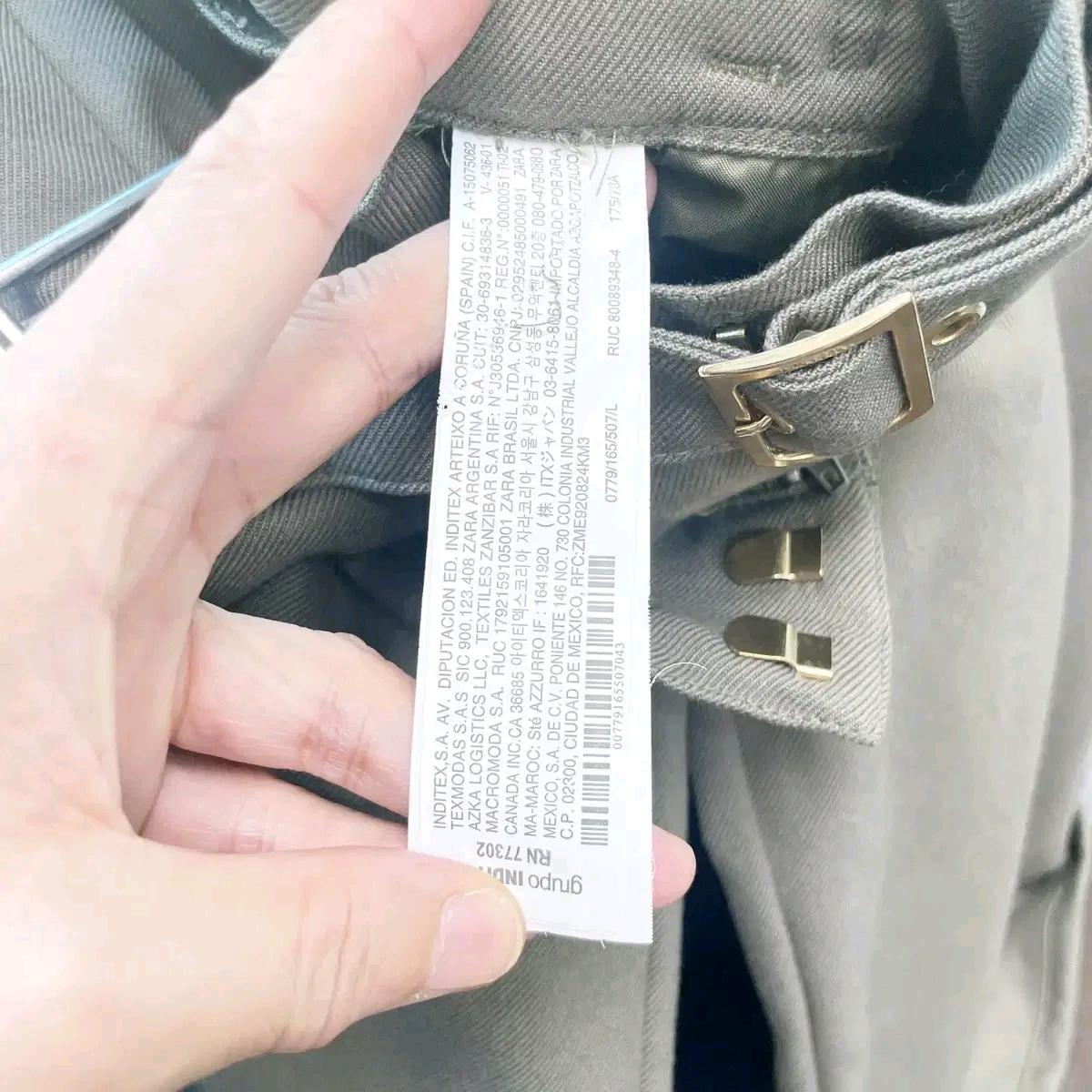 자라 택새상품 여성와이드팬츠 카키 L 6